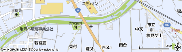 京都府亀岡市大井町並河（鎌又）周辺の地図