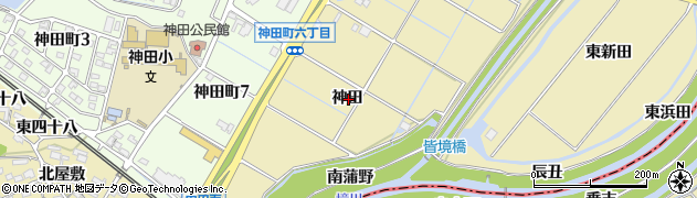 愛知県大府市北崎町神田周辺の地図