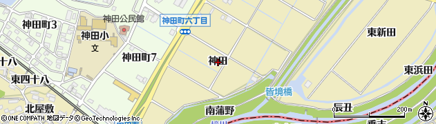 愛知県大府市北崎町（神田）周辺の地図