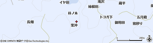 愛知県豊田市下山田代町（朴ノ木）周辺の地図