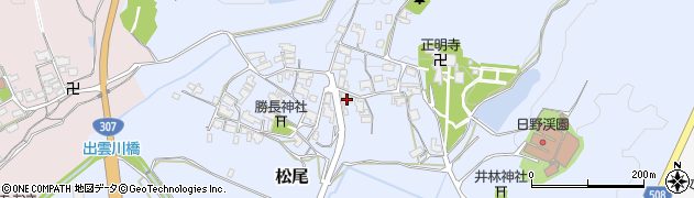 滋賀県蒲生郡日野町松尾604周辺の地図