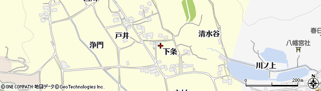京都府亀岡市稗田野町鹿谷下条55周辺の地図