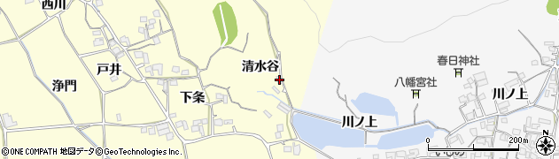 京都府亀岡市稗田野町鹿谷清水谷23周辺の地図