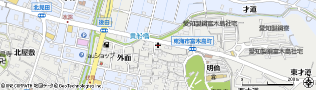 愛知県東海市富木島町貴船49周辺の地図