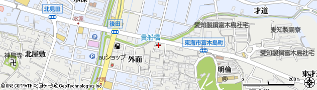 愛知県東海市富木島町貴船48周辺の地図