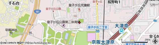 滋賀県大津市皇子が丘周辺の地図