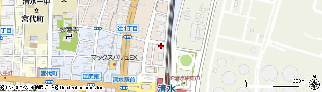 清水駅西口第１・第２駐輪場周辺の地図