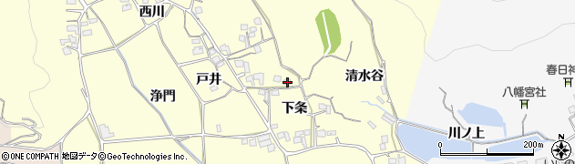 京都府亀岡市稗田野町鹿谷下条61周辺の地図