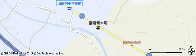 播磨青木郵便局周辺の地図