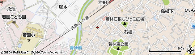 愛知県豊田市若林東町（沖田）周辺の地図