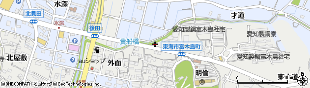 愛知県東海市富木島町貴船53周辺の地図