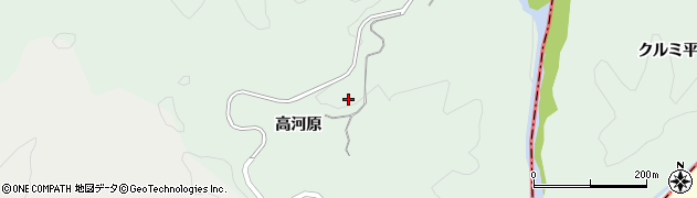 愛知県岡崎市日影町（高河原）周辺の地図