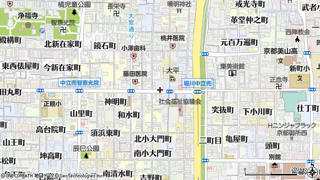 〒602-8241 京都府京都市上京区役人町の地図