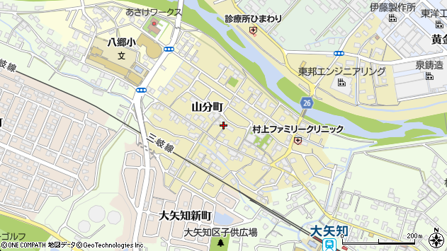 〒512-8041 三重県四日市市山分町の地図