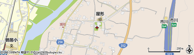 兵庫県神崎郡市川町屋形383周辺の地図