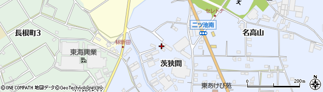 愛知県大府市横根町（茨狭間）周辺の地図