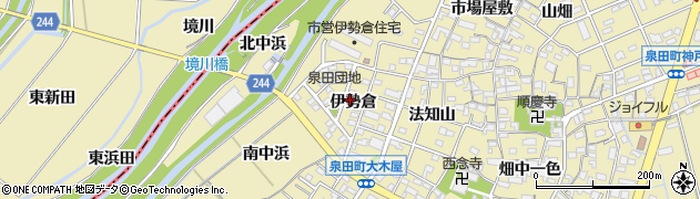 愛知県刈谷市泉田町（伊勢倉）周辺の地図