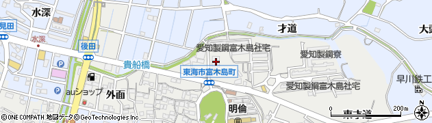 愛知県東海市富木島町貴船68周辺の地図