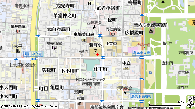 〒602-0915 京都府京都市上京区三丁町の地図