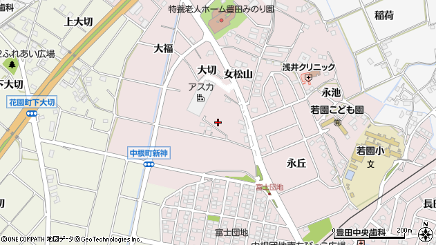 〒473-0923 愛知県豊田市中根町の地図