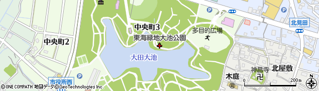 大池公園周辺の地図
