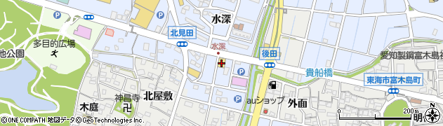 ダイソー愛知東海店周辺の地図