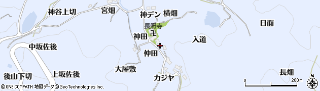 愛知県豊田市下山田代町横畑周辺の地図