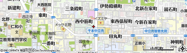京都府京都市上京区西中筋町17周辺の地図