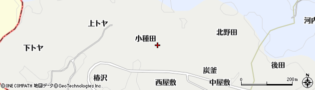 愛知県豊田市蕪木町小種田周辺の地図