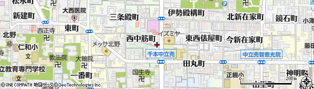 京都府京都市上京区西中筋町15周辺の地図