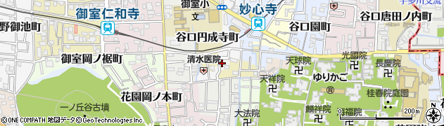 京都府京都市右京区花園円成寺町3周辺の地図