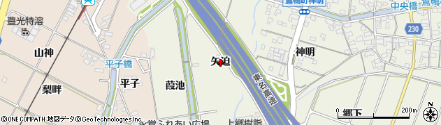 愛知県豊田市鴛鴨町（矢迫）周辺の地図