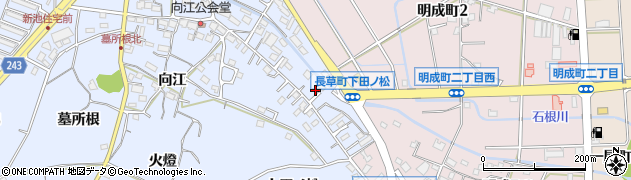 愛知県大府市長草町（下田ノ松）周辺の地図