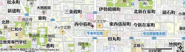 京都府京都市上京区西中筋町13周辺の地図
