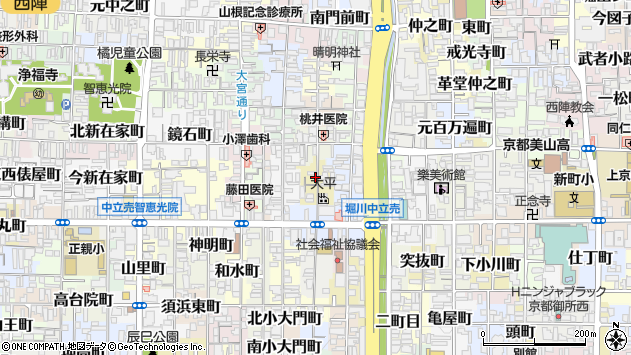 〒602-8234 京都府京都市上京区小寺町の地図