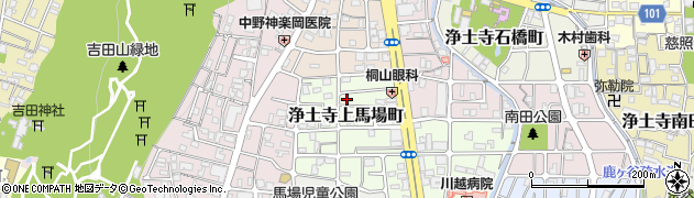 京都府京都市左京区浄土寺上馬場町周辺の地図
