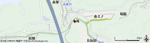 愛知県岡崎市奥殿町（小滝）周辺の地図
