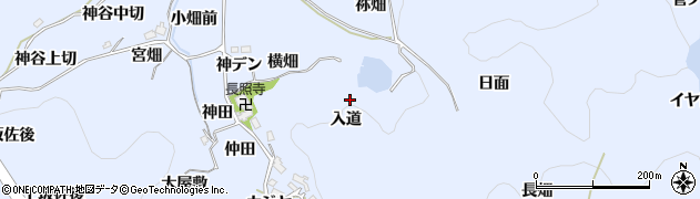 愛知県豊田市下山田代町入道周辺の地図