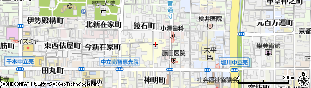 京都府京都市上京区下鏡石町周辺の地図