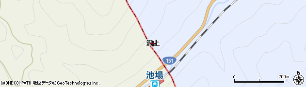 愛知県東栄町（北設楽郡）三輪（沢上）周辺の地図