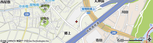 愛知県豊田市鴛鴨町郷上周辺の地図