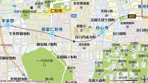 〒616-8093 京都府京都市右京区御室竪町の地図