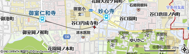 京都府京都市右京区花園円成寺町6周辺の地図