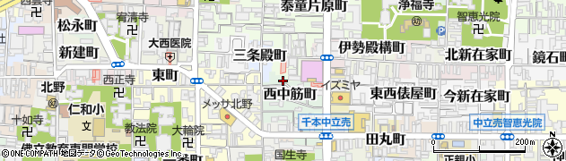 京都府京都市上京区西中筋町375周辺の地図