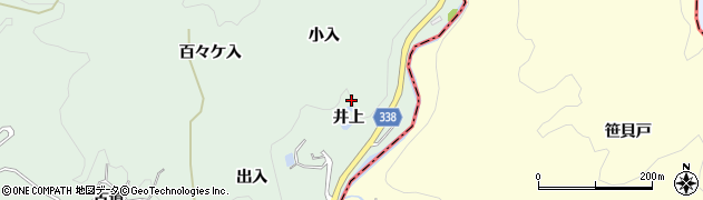 愛知県豊田市長沢町（小入）周辺の地図