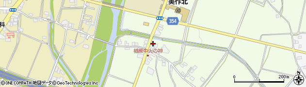 岡山県美作市楢原中142周辺の地図