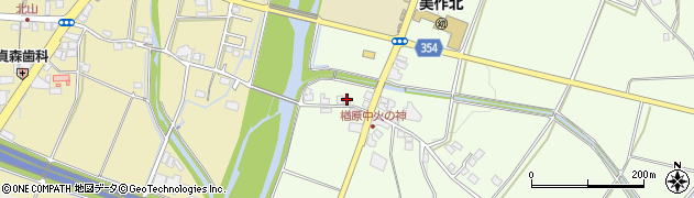 岡山県美作市楢原中135周辺の地図