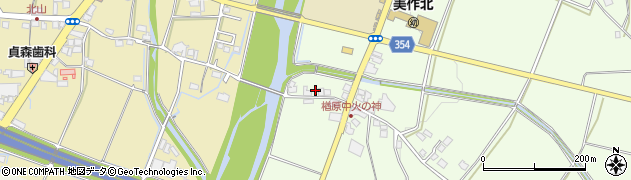 岡山県美作市楢原中4周辺の地図