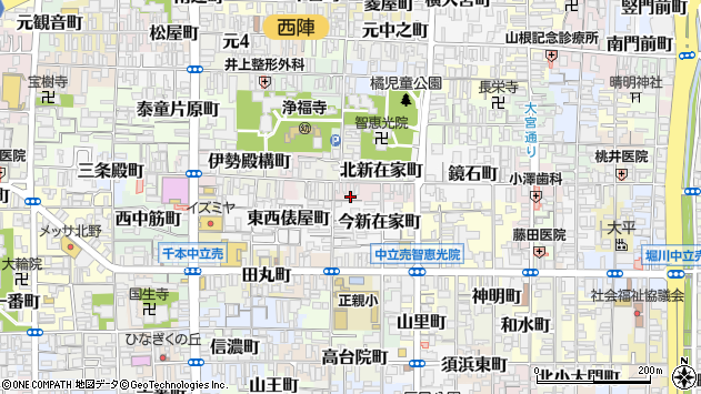 〒602-8206 京都府京都市上京区南新在家町の地図