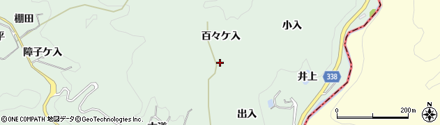 愛知県豊田市長沢町（百々ケ入）周辺の地図